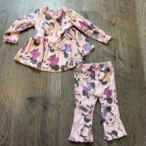 Baby Pink and Purple Minnie Outfit